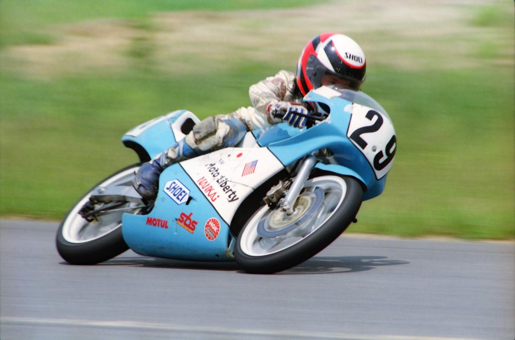 Nicky Hayden races a Honda RS125 in a WERA regional race at Putnam Park Road Course in Mt. Meridian, Indiana, sometime in the mid-1990s. Hayden was already winning road races when he was still a kid of just 11 or 12 years old.(Larry Lawrence photo)