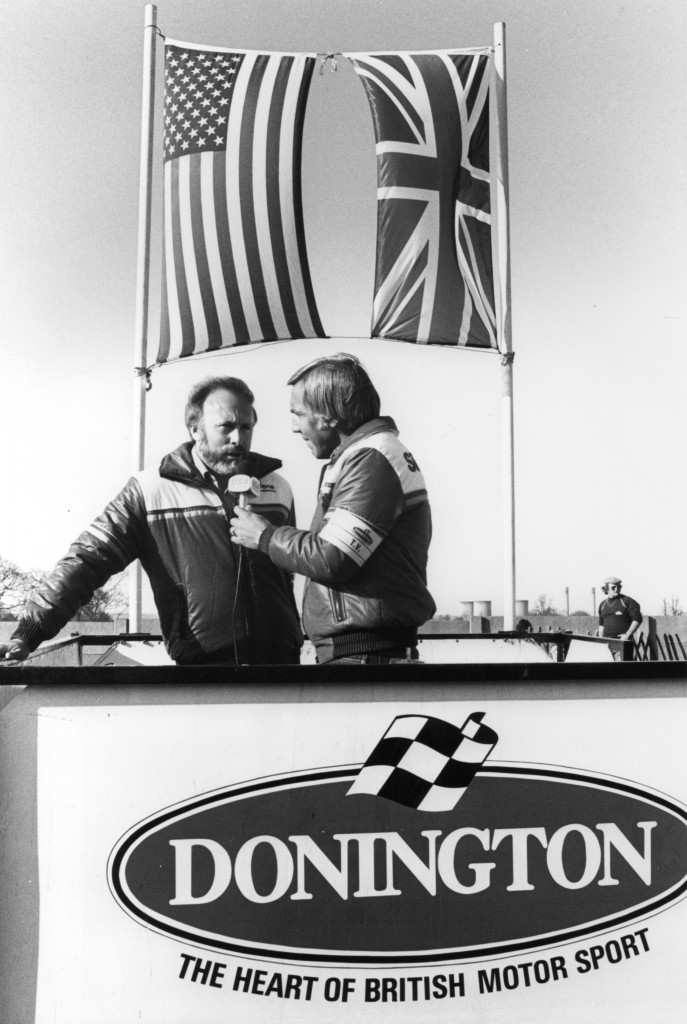 Movie and television producer Peter Starr sent this great photo taken during the 1984 Transatlantic Match Races of him and Gary Gerould doing TV commentary for the races, which aired on USA Network. (Photo courtesy Peter Starr Productions)