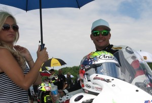 Danny Eslick (in this file photo from 2015) was suspended from racing in the Daytona 200 by the AMA. (Larry Lawrence photo)