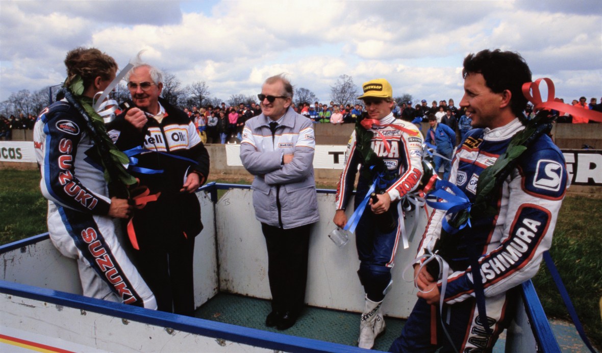 Kevin Schwantz Wayne Rainey and Gary Goodfellow