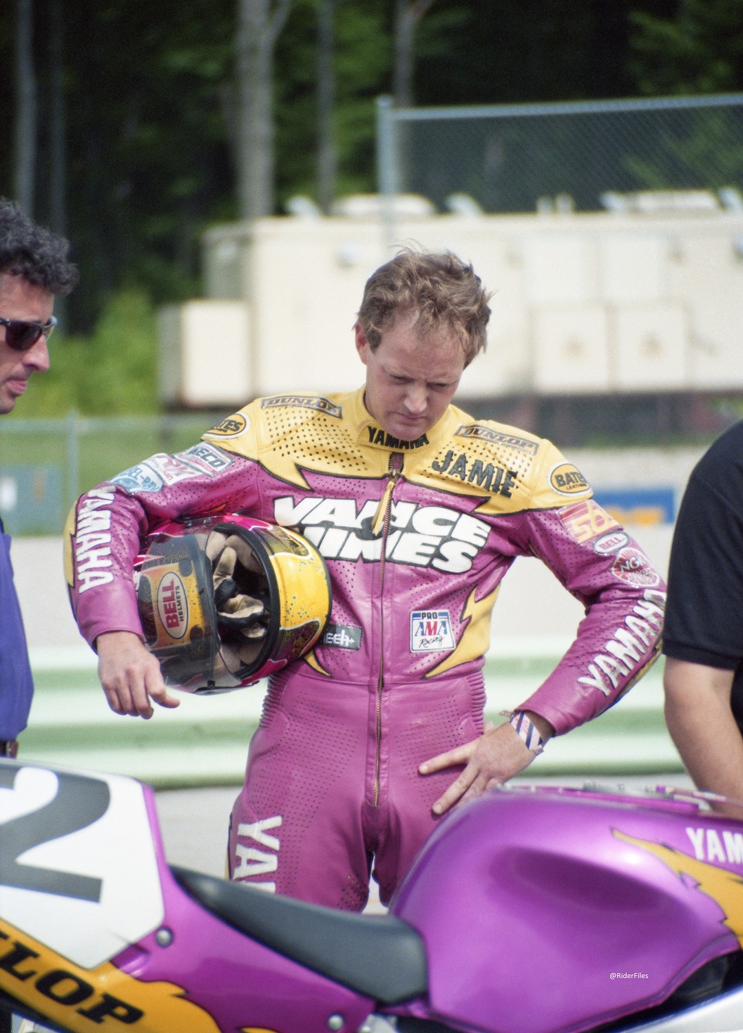 Jamie Adam Racing Jamie James Looks Over His Vance & Hines Superbike (Circa 1994) – Rider ...