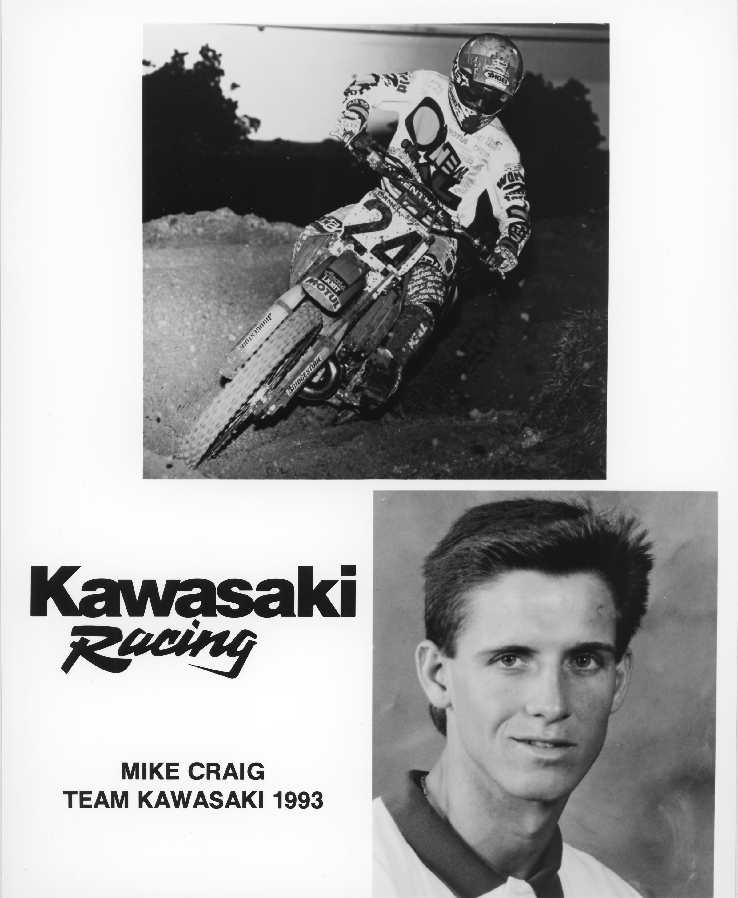 Mike Craig’s Team Kawasaki Press Kit Photo (1993) – Rider Files